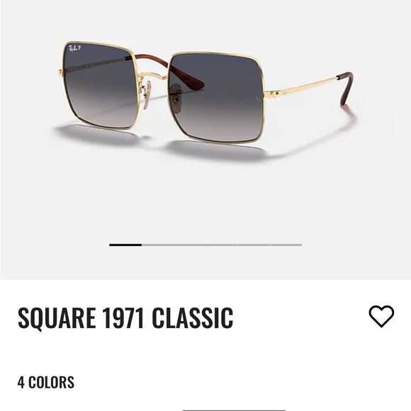 Ray-Ban Square 1971 Classic Sunglasses with Brown Case - Picture 3 of 3